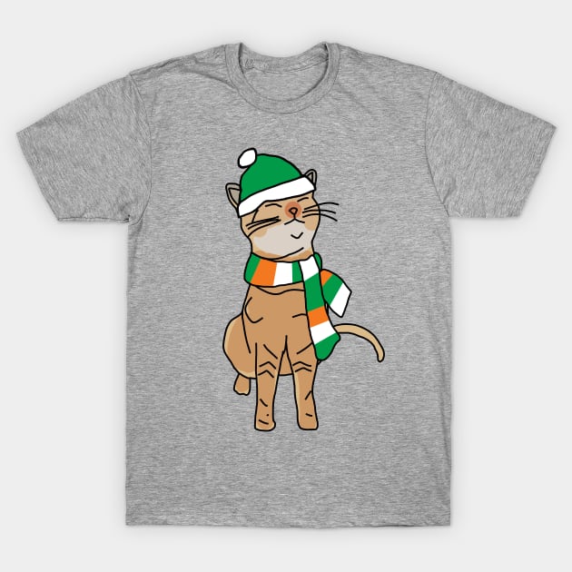 Irish Kitty Cat on St Patricks Day T-Shirt by ellenhenryart